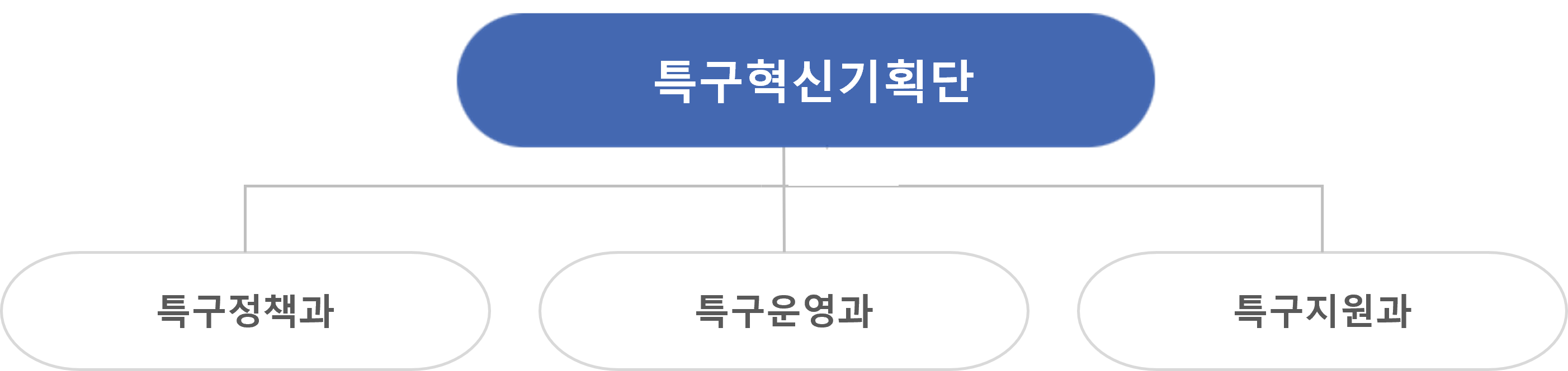 직원안내 규제자유특구 기획단 아래 기획총괄과와 규제자유특구과가 있음