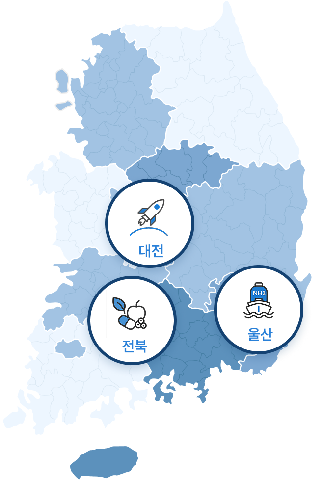 전국지도(대전,울산,전북)