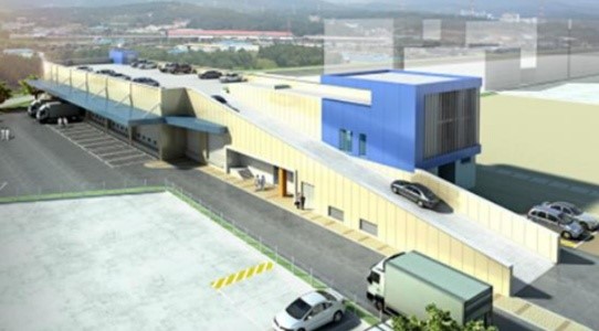 주차장 기반 물류복합센터 조감도 이미지